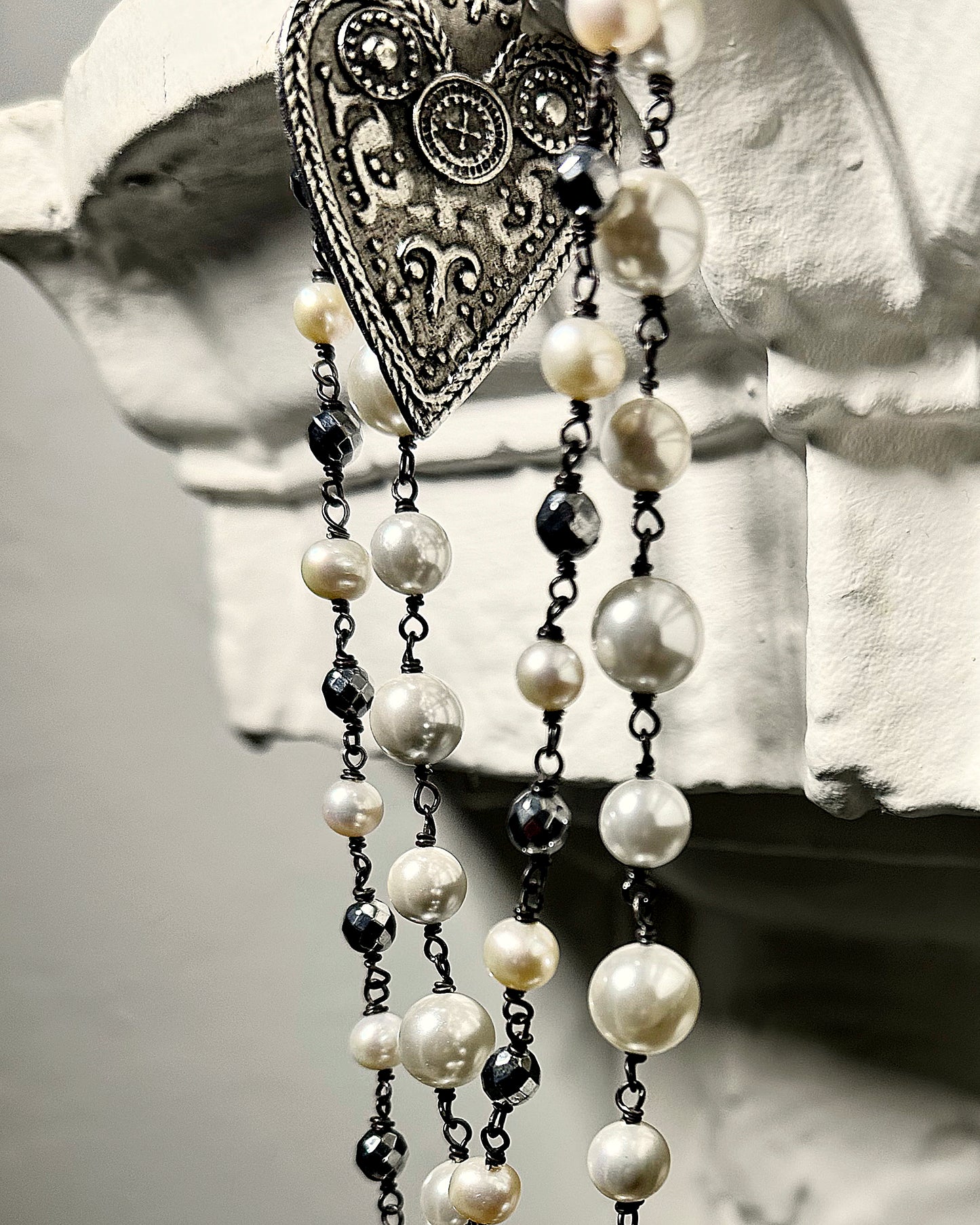 Silver Heart Necklace 15"