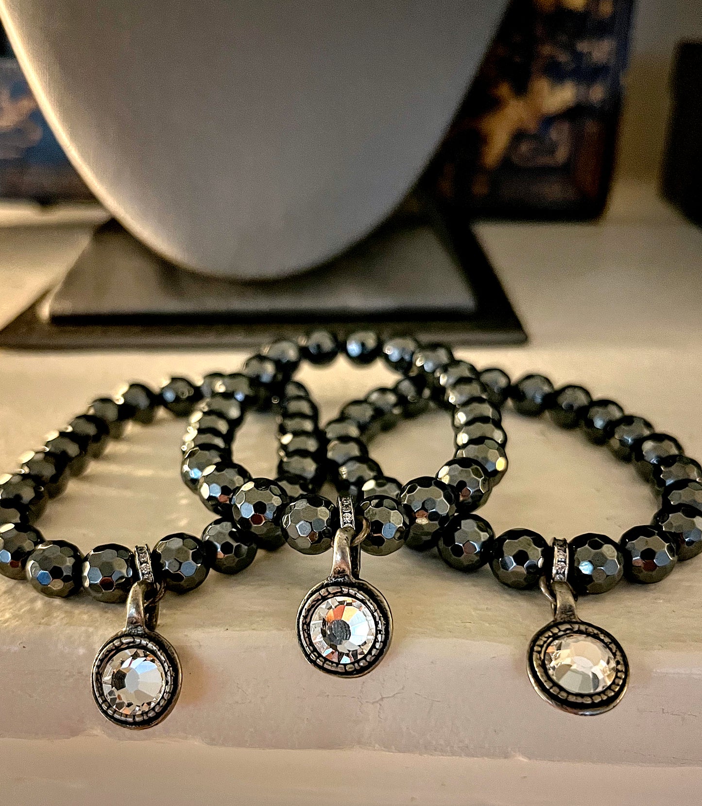 Gunmetal Hematite Wristlet