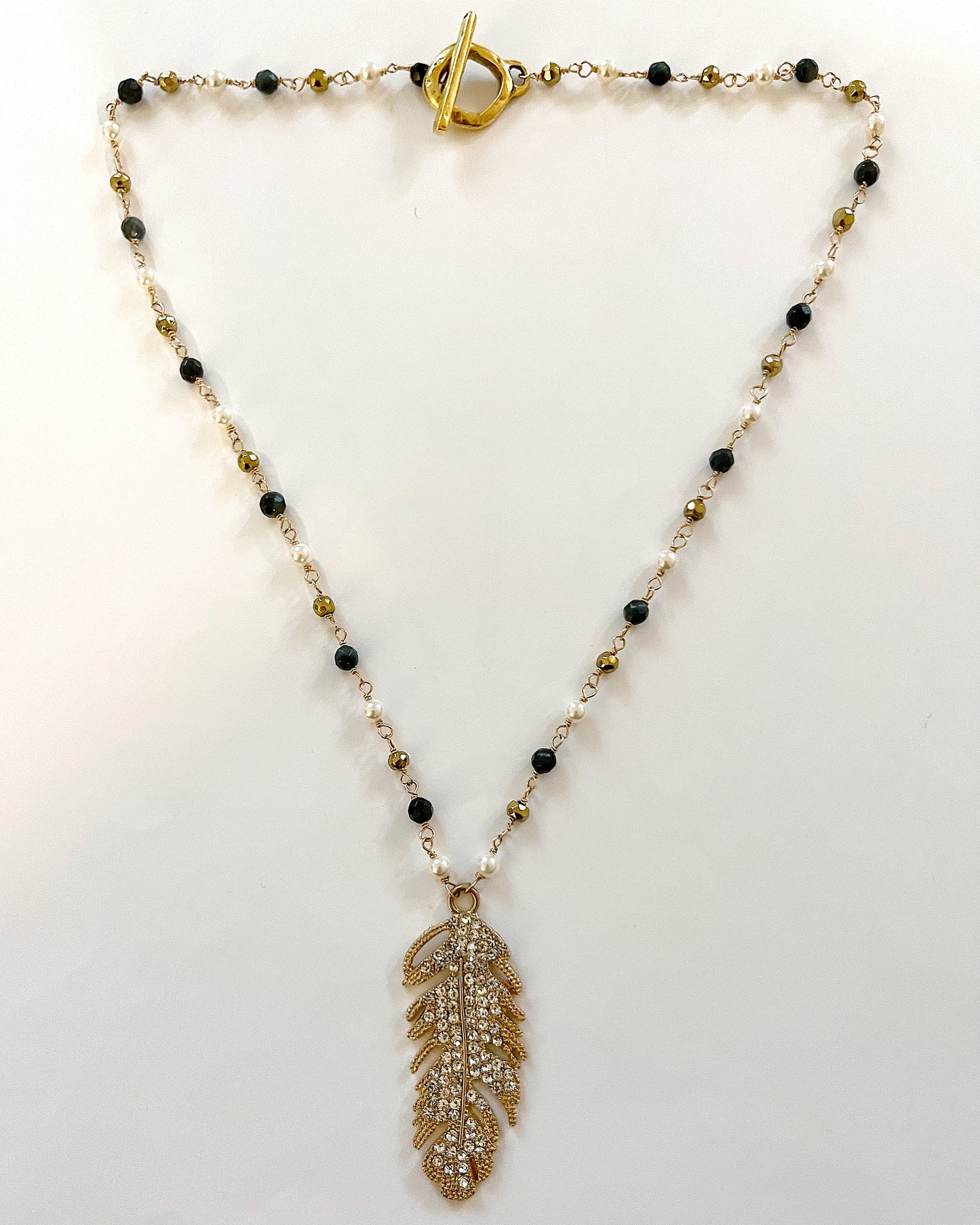 Touch of Tigers Eye & Pearl 20"