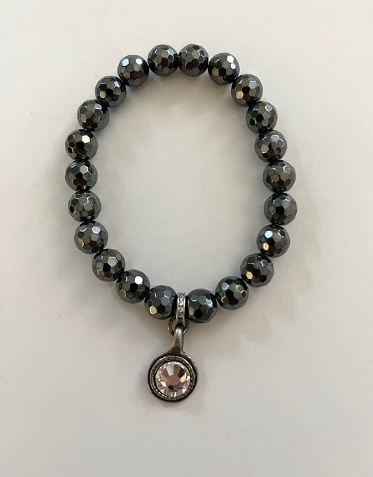 Gunmetal Hematite Wristlet